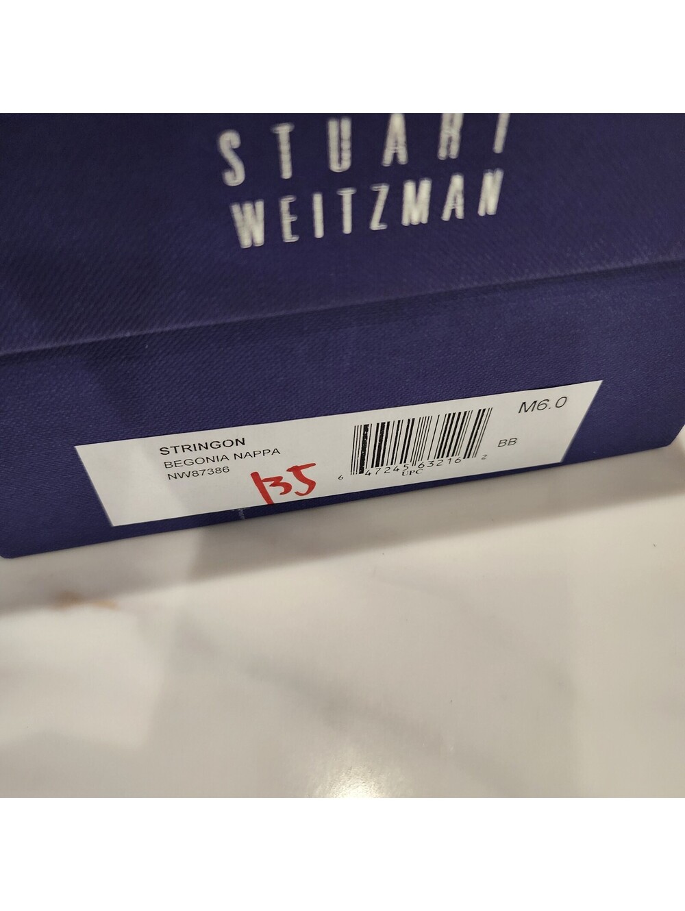 New Stuart Weitzman Stringon Begonia Pink Nappa Leather Ballet Flats Size 6 - Picture 5 of 10